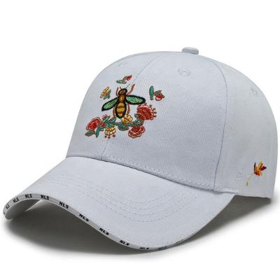 China Dobby Personalized Flower Embroidery Custom Baseball Cap For Unisex Baseball Hat Sun Outdoor Sport Hat for sale