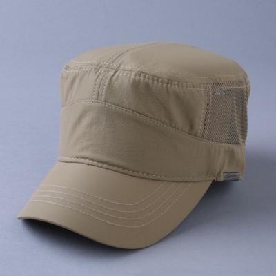 China COMMON High Quality Cheap Adjustable Khaki Army Hats Flat Top Hats 100% Cotton Military Dad Hat for sale