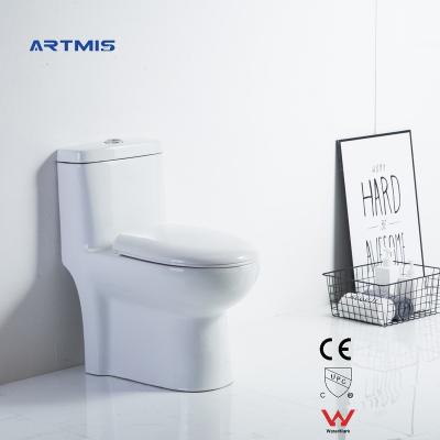 China 2022 Hot Selling Double Flush Ware Double Wc Bathroom Sanitary Ceramic Toilet Bowl Brand Flush Floor One Piece Toilet for sale