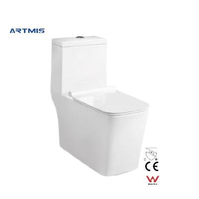 China Artmis cUPC Style One Piece Toilet Double-Flow Wc Bathroom Ware 305mm Strap Flow Ceramic American Modern Siphonic Sanitary Floor for sale