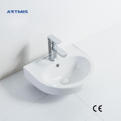 China Wholesale High Quality Modern Cheap Ceramic Wall Hung Mounted Wash Basin Bathroom Sink Sinks for sale