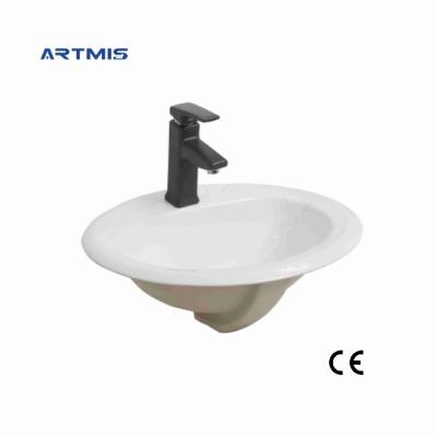 China New Product Modern Good Price Under Modern White Bathroom Counter Basin Undermount Sink for sale