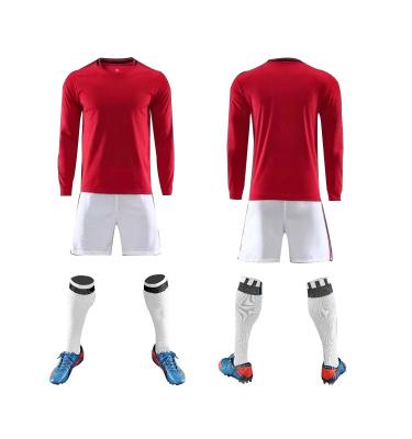 China Sets Custom Sets OEM Service Sublimation Polyester Soccer Jersey Long Sleeve Football Uniform for sale