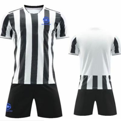 China Cheap Football Shorts Team Uniform Sets New Season Stripe Soccer Jersey Sleeve Match Sets for sale