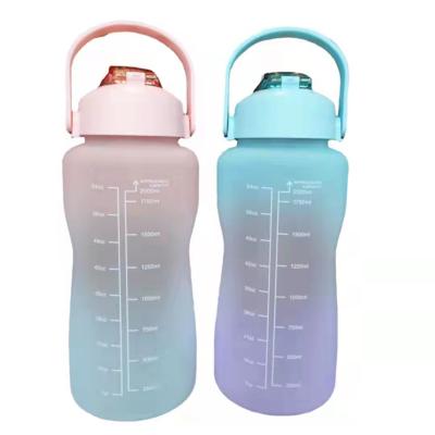 China Sustainable H0t Selling 2000ml Water Bottle With Time Excitement for sale