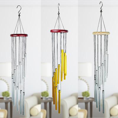 China Minimalist Classic Creative Hanging Solid Wood Solid Wood Metal Wind Chime Home Decor Crafts Festival Blessing Gift for sale