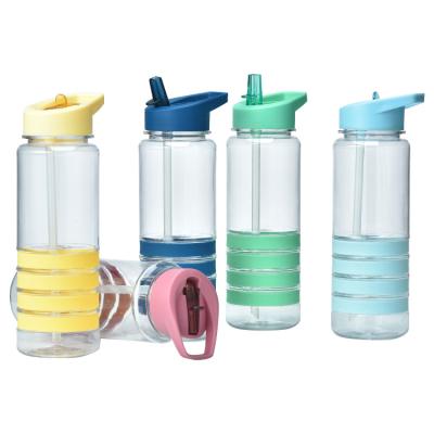 China Sustainable Wholesale Custom Plastic Water Bottle Straw 750ML Sports Plastic Water Bottle for sale