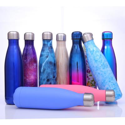 China Christmas 3D Sustainable UV Printing Beverage Thermoflask Insulated Logo Water Bottle With Lid Custom Made for sale