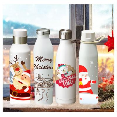 China Sustainable Christmas Hot Sale Water Bottles Stainless Steel Eco Friendly Water Bottles With Custom Logo for sale