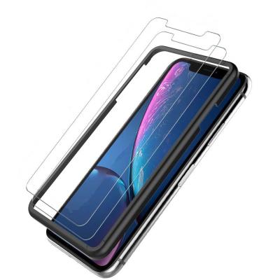 China 2 Pack High Clear Screen Protector With Installation Tool Kit Frame For iPhone 13 Pro Max High Clear Tempered Glass 2.5D Screen Protector for sale