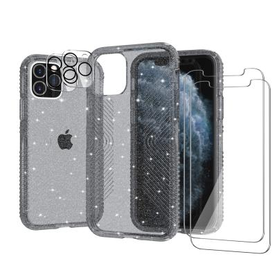 China Anti-Scratch/Explosion-Proof/Waterproof Mobile Phone Case 2 Pack Screen Protector Glass Temperd Screen Flim With Cellphone Case For iPhone 12 for sale