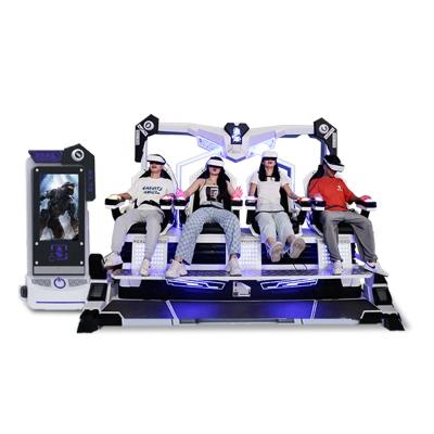 China New Arrival Popular Cinema PVC Shallxr Amusement Park Games Factory 4 Seats VR 9D Dynamic Virtual Reality VR Cinema Machine for sale