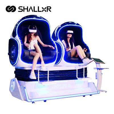 China Best Selling Metal 2 Seats 9D VR Chair / 9D VR Simulator Cinema Game Earn Money Fast For Store for sale