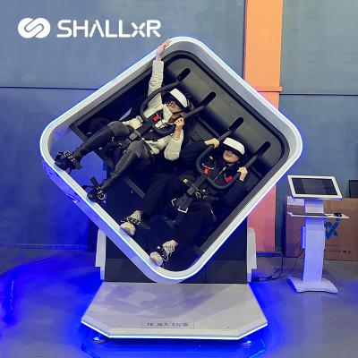 China Arcade ShallxR 9D Virtual Reality Motion 360 Degree VR 2 Seats Chair Flight Simulator for sale