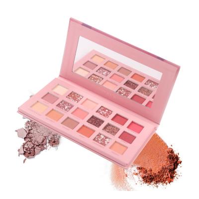 China Waterproof 18 Colors Pigment Long Lasting Eyeshadow Palette Blendable New Nude Eyeshadow Palette for sale