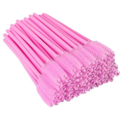 China Wholesale Eyelash Extension Brush Eyelash Brush Whips Disposable Mascara Eyelash Extension Brush Pink for sale