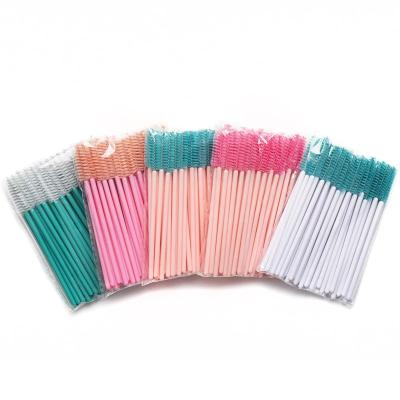 China Cheap Price Eyelash Extension Brush Mascara Wands Brush Disposable Eyebrow Wick Brushes Factory Wholesale for sale