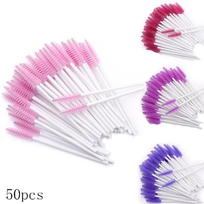 China Disposable Eyelash Extension Brush 50pcs/pack Eyelash Brush Makeup Brush Mascara Wand Eyelash Extension for sale