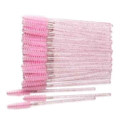 China Disposable Crystal Nylon Makeup Devices Crystal Nylon Appliances Makeup Disposable Eyelash Wand Eyelash Extension Brush Makeup Brush DIY Mascara Tool for sale