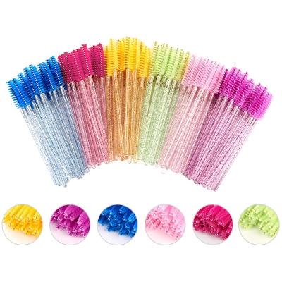 China Disposable Eyelash Extension Brush 50Pcs Mascara Brush Makeup Brush Mascara Stick Applicator for sale