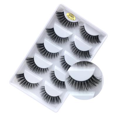 China Waterproof 5 Pairs Mink Eyelashes 2020 New 3D Mink Lashes Thick Handmade Strip Full False Lashes Make Up Eye Lashes False Eyelash Makeup for sale