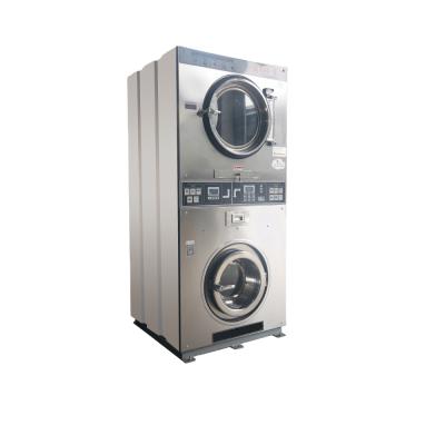 China Professional Hotels Laundry Stacked Washer Dryer Maker for sale