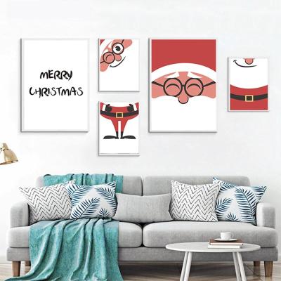 China Christmas Santa Claus Party Decorative Painting Without Frame Decor Canvas Wall High Resolution Printing Home Arts for sale