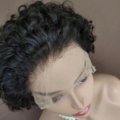 China Good Quality Curly Curl Pixie Curls Brazilian Virgin Hair Wholesale Hot Seller Human Hair Wigs For Black Women for sale