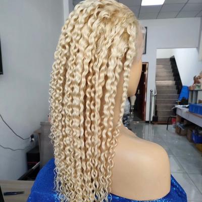 China Hot Selling Wholesale Virgin Wigs 100human Curly Human Hair Wigs 613 Alia Curly Curly Lace Front Wig Blonde Brazilian Hair Vendors for sale