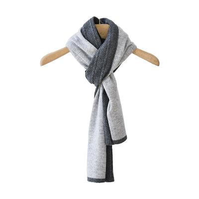 China Anti-Wrinkle Wholesale 100%cashmere Women's Warm Scarf Contrast Color Women Scarf for sale