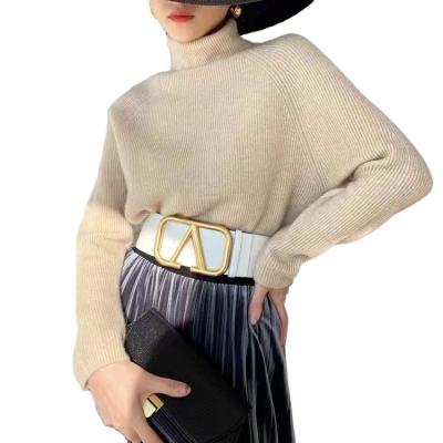 China Anti-Wrinkle Factory Ready To Ship Roll-Neck Cashmere Tops Woman Cashmere Jumper Turtle Neck Women Long Sleeve Sweaters Winter Knitwear for sale