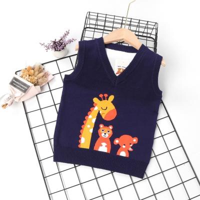 China 20201 Korean new version of children's clothing spring deer cartoon autumn children's knitwear vest baby clothes Anti-wrinkle for sale