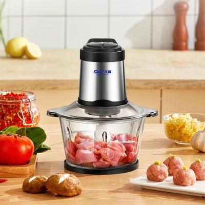 China 2L Car Stainless Steel Chopped Portable Multifunctional Mini Professional Commercial Household Meat Grinder for sale