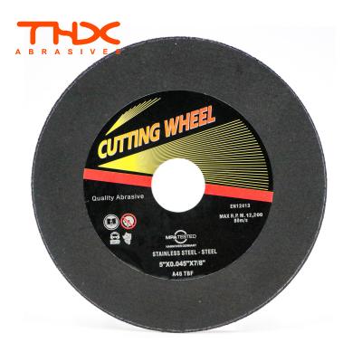 China Metal Cutting Disc 125*1.2*22 Mm Iron 4 Inch Abrasives Black Color Aluminum Oxide Grinding Wheels for sale