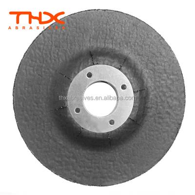 China Free Sample 115mm Iron Metal Stainless Steel Abrasive Grinding Wheels Iron Grinding Wheel Press In Resin Center Bonded Finder Grinding Wheel for sale