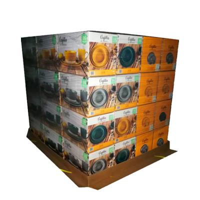 China Supermarket Retail Cardboard Display Floor Countertop Shelf Packing Eco-friendly Shipper Corrugated Self Pop Cardboard Display Pallet Box for sale