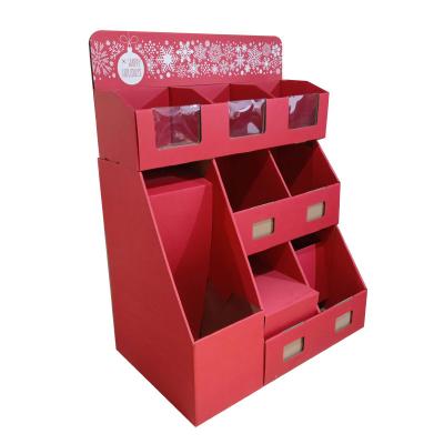 China Eco-friendly Store Cardboard Top Gum Rack Pallet Wholesale Retail Advertising Paper Display Chewing Cardboard Pop Displays for sale