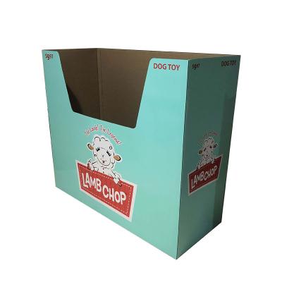 China Walmart Eco-friendly Promotional Retail Supermarket Corrugated Floor Cardboard Advertising Display Bins Pet Toys Pallet Displays for sale