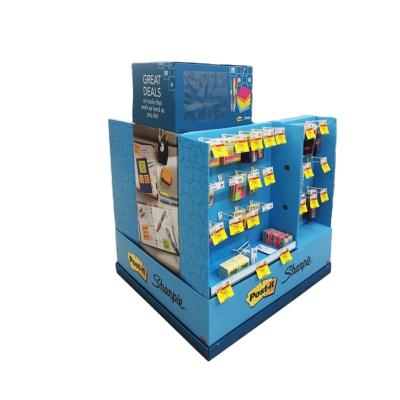 China Recycled Materials Pop Up Vending Cardboard Perfume Workshop Display Stand For Bookstore for sale