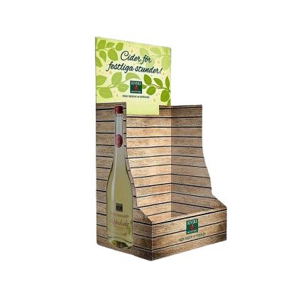 China Eco - Friendly Cardboard POP Vending Display Stand POS Wine Counter Display For Drinks for sale