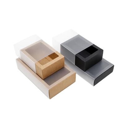 China Recycled Black Packaging Materials Competitive Price Paper Box Small Full Color Printing Drawer Gift Cardboard Box for sale