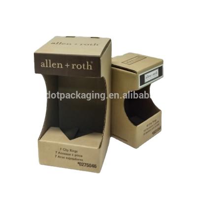 China Biodegradable Offset Printed Brown Paper Box Cheap Coffee Cup Packaging Cardboard Box With Window for sale