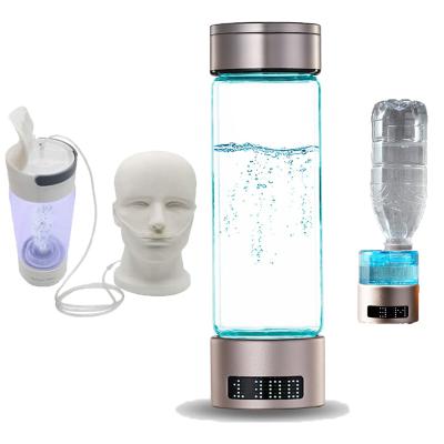 China Hotel 3 IN 1portable hydrogen water bottle electrolysis water ionizer generator cup hydrogen rich alkaline h2 machine for sale