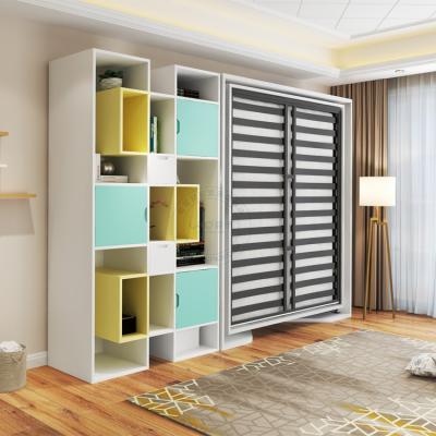 China Italian style foldable foldable queen rotating folding wallbed hidden wall beds murphy bed with turning device for sale