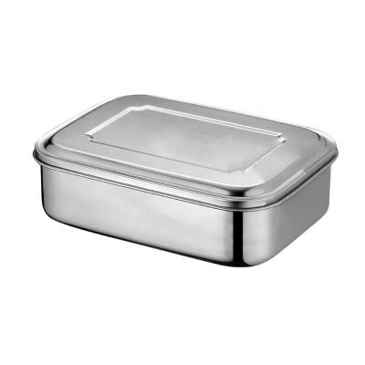 China Freshness Preservation Food Grade 304 Stainless Steel Lunch Meal Bento Box 3 Compartments for sale