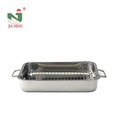 China Oven Safe Baking Roaster Pan Stainless Viable for Kitchen for sale