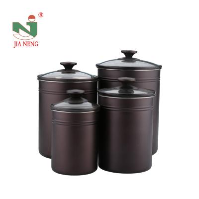 China Sustainable Wholesale Stainless Steel Kitchen Food Canister, Food Storage Jar Container for sale