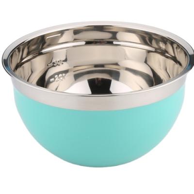 China Viable Stainless Steel Mixing Bowls with Lid Salad Bowl for Cake Baking Food Storage Bowl Set for sale