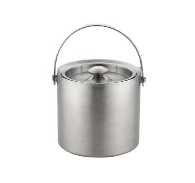 China Double Ice Bucket Stored Durable High Quality Wall Bucket Ice w/lid Stainless Steel Material for sale