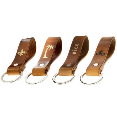 China Retro& Fashion Promotional Best Price Key Chain Gifts Men Women Leather Key Holder Personalized Key Chain for sale